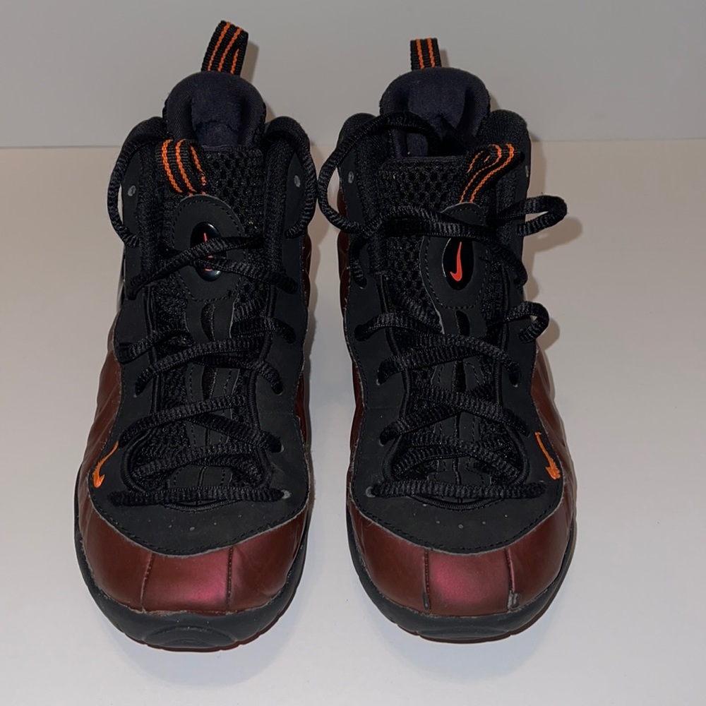 Boys Orange Nike Foamposites Sz 1.5 Youth